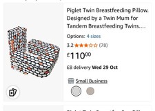 Peanut and Piglet Nursing Pillow for Twins With Extra Support