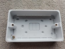 Hager Sollysta 2 Gang 28mm Pattress Back Box White