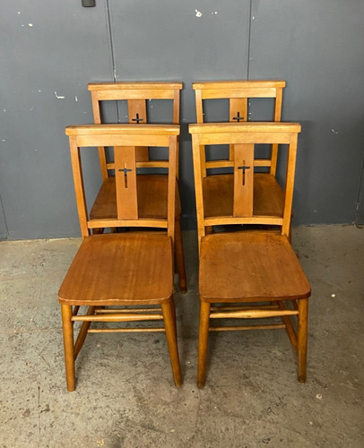 Vintage chapel church chair - vintage,