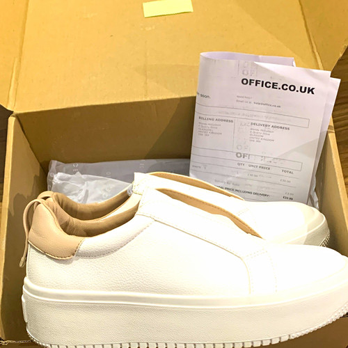 Office white beige - slip-on, low