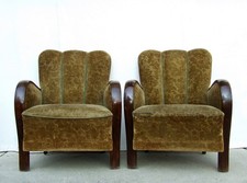 Pair of Art Deco Cloud Back