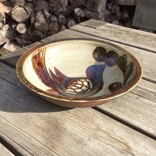 Contemporary Peruvian Collection Handmade Pottery Bowl Bird Decor - Made In Peru