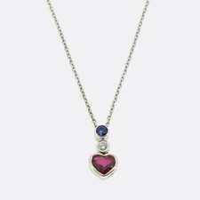Asprey Ruby Heart Sapphire and