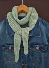 Light Blue Soft & Warm handmade scarf Sophie neckerchief Mini Bactus 