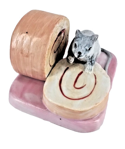 Ceramic mouse with swiss - ceramic,