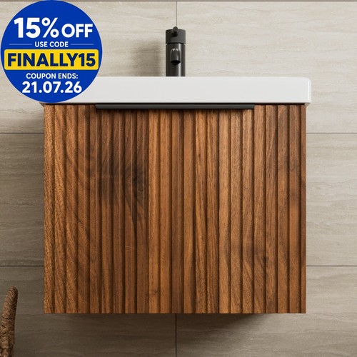 Fluted 500mm bathroom vanity - 500mm,
