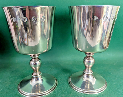 Pair english sterling silver - english,