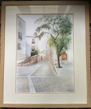 Ibiza Town In Watercolour By