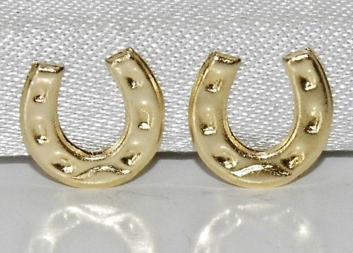 9ct gold horseshoe - 9ct, stud