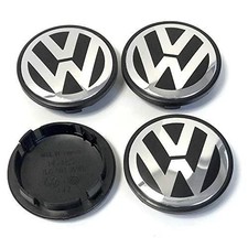 VW 65mm Alloy Wheel Centre Cap x4 Hub Cover Badge Polo Golf 3B7601171