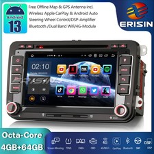 64GB Android 13 Car Stereo Sat Nav For VW Golf 5/6 Polo Passat Tiguan Caddy SEAT