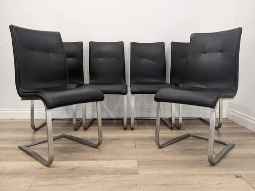 Dining chairs black faux - 6,