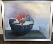 Framed original oil signed Dilek (Turkish Painter) High Value Frame 30x50cm