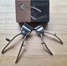 Vintage Pair Of Burman & Sons Manual Hair Clippers one Boxed, Collectable 1950s 