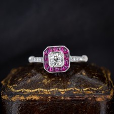 Art Deco Style Ruby and Old