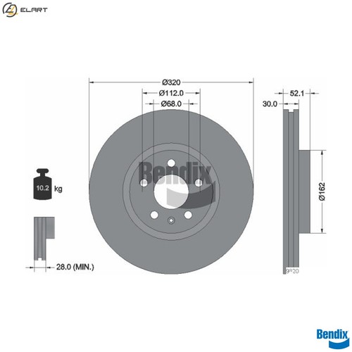 Brake disc bds1142hc for - brake,