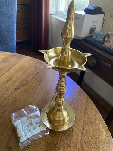 Brass indian oil lamp - oil, with