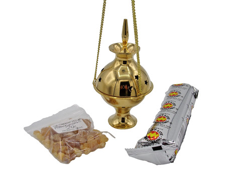 Hanging brass incense burner - hanging,