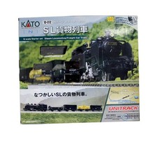 KATO 'N' GAUGE 10-012 FREIGHT TRAIN STARTER SET WITH C11 STEAM LOCO TRAIN SET
