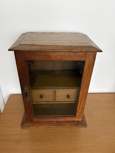 Antique edwardian oak smokers - oak,