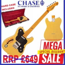 Vintage Electric Guitar JDV28 Joe Doe 'Gambler' in Butterscotch with Case,.