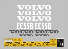 Volvo EC55B Mini Digger Decal set.