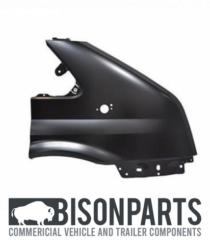 Front wing panel with hole - front, rh