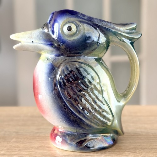 Kookaburra bird jug - kookaburra, lustre