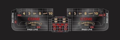 Craps table layout felt 14 - craps,
