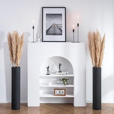 Large Black Metal Floor Vase