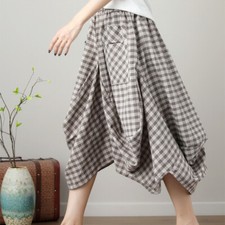 Ethnic Lady Plaid Cotton