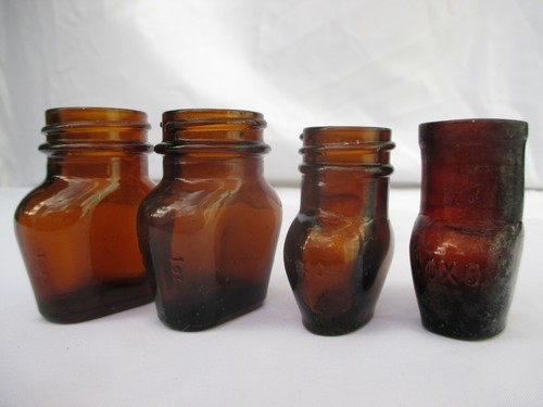 Miniature oxo jars - 4x,