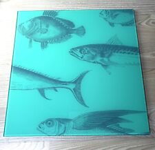 Magnetic Tempered Glass Writing Board Fish 40 X 40 cm Print Wall Art Decorative