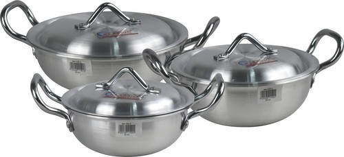 Aluminium wok kadai - aluminium,