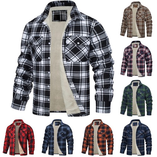 Mens check coat fleece - mens/check,