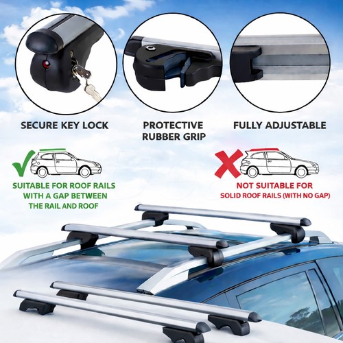 Aluminium roof rack bars pair - roof,