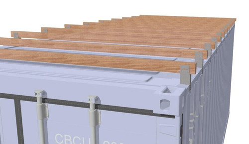 Shipping container roof truss - shipping,