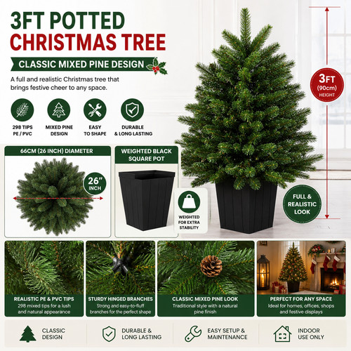 3ft artificial christmas tree - 3ft,
