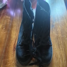 PRIMARK BLACK VELVET ANKLE BOOT'S - SIZE 5 - BRAND NEW WITH TAG'S