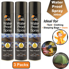 3X Waterproof Spray Fabric Protector 300ml for Clothing Tents Shoes Camping Coat