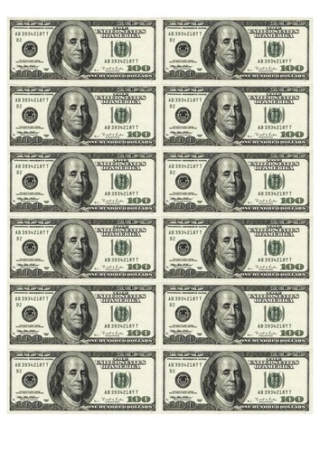 Edible money 100 dollar a4 - money, $