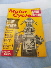 Motor cycle/24,11,66/Earls Court Show/Greeves Anglian test/Earls Flat Four Racer