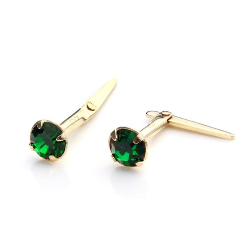 9ct gold 3mm cz - gold, crystal