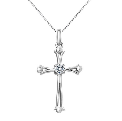 Crystal cross pendant - cross,