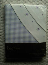 BHS "Millie" lilac gingham curtains 66x72 with contrasting embroidered tiebacks