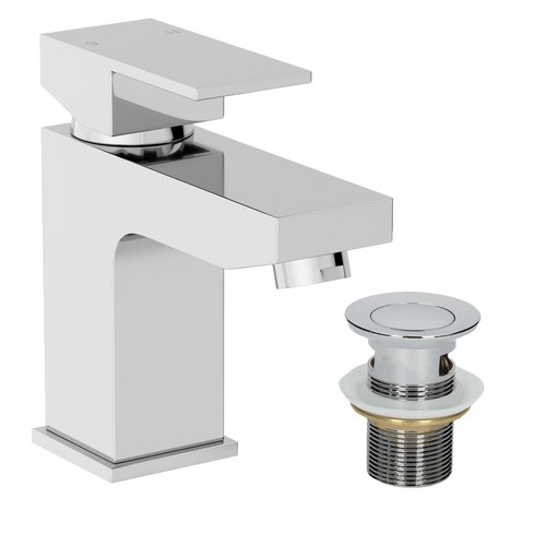 Modern chrome bathroom square - bathroom,