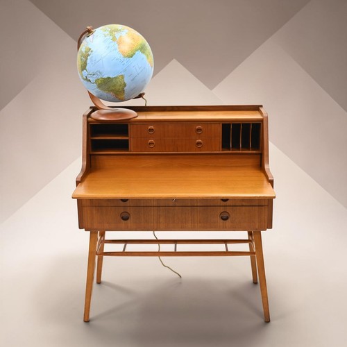 Scandinavian teak bureau - bureau, by