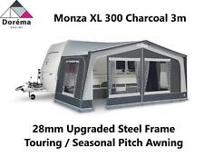 Dorema Monza XL300 Seasonal Awning Charcoal Size 10 - 875-900cm 28mm Steel Frame