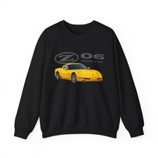 Corvette C5 Z06 405 HP Yellow Sweatshirt Chevy Racing Muscle Car Gift Pullover