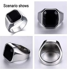 Men black onyx rings - men's,